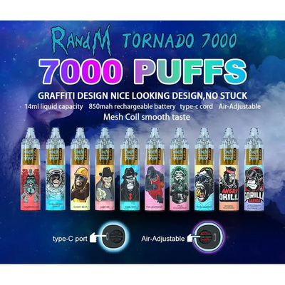 RGB ελαφρύ άλας νικοτίνης ελέγχου 14ml Ε Cig Vape 0/2/3/5% ροών αέρος Rechargeble