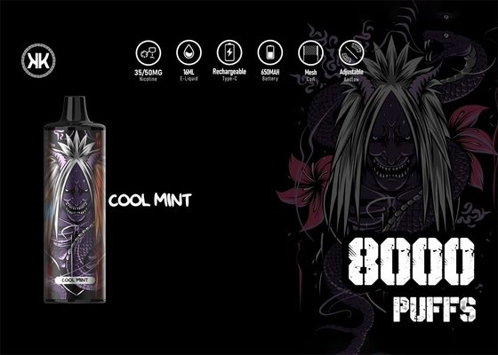 Ανώτατη μίας χρήσης Vape μάνδρα 12 γεύση 8000 17ML EPOD ειδών ατμός νικοτίνης ριπών 5%