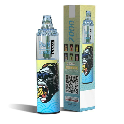 14ML υγρός Vapes RandM ανεμοστρόβιλος 7000 Ε ριπές με τη σπείρα πλέγματος και το RGB φως