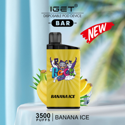 Μίας χρήσης τσιγάρο Vape IGET νικοτίνης, ΦΡΑΓΜΌΣ 3500 ριπών IGET