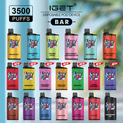 Μίας χρήσης τσιγάρο Vape IGET νικοτίνης, ΦΡΑΓΜΌΣ 3500 ριπών IGET