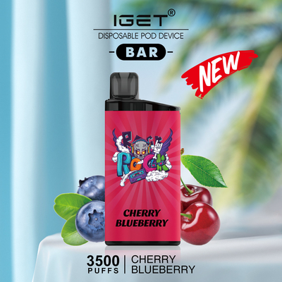 Μίας χρήσης τσιγάρο Vape IGET νικοτίνης, ΦΡΑΓΜΌΣ 3500 ριπών IGET