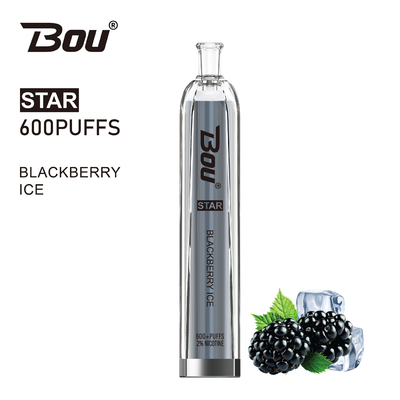 600 αστέρι Vape BOU νικοτίνης ριπών 2ml 2% με την μπαταρία 500mah