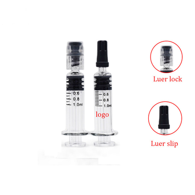 Υλική ικανότητα συρίγγων 0.5ml 1ml 2.25ml κλειδαριών Luer γυαλιού Pyrex