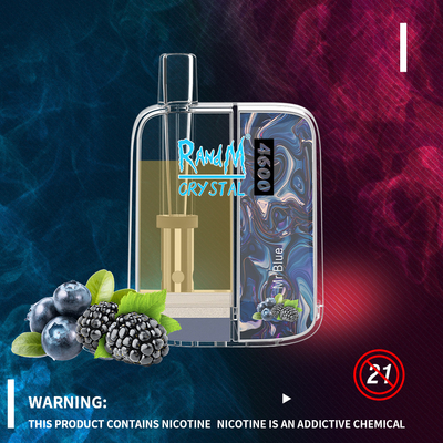 RandM Crystal 4600 Puff Electronic Cigarettes 10ml Pod With Mesh Coil