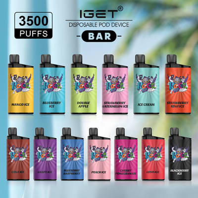 1500mAh 30 γεύσεις 3500 προϊόν μίας χρήσης νικοτίνης Vape 5% φραγμών Iget ριπών