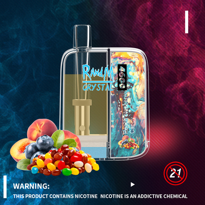Κρύσταλλο 4600 10ML RandM ριπών ασφαλίστρου Vape αλατισμένες 12 γεύσεις της Nic μανδρών μίας χρήσης