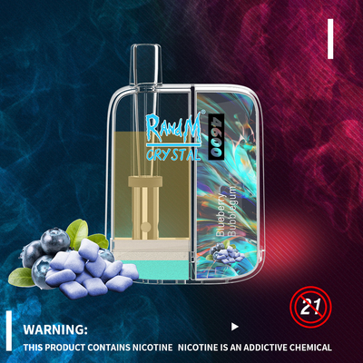 Κρύσταλλο 4600 10ML RandM ριπών ασφαλίστρου Vape αλατισμένες 12 γεύσεις της Nic μανδρών μίας χρήσης
