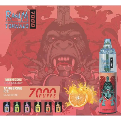 Μίας χρήσης Vape ψεκαστήρας 7000 ριπές 45 γεύσεις Ε Cig συνήθειας 14ML RADNM
