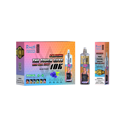 10000 ριπές ανεμοστρόβιλος μίας χρήσης Vape RGB ελαφρύ Rechargable RandM 20 μιλ. λοβών συστημάτων μανδρών Vape