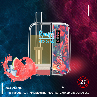 Λεπτό κρύσταλλο 4600 Vape RandM κιβωτίων μίας χρήσης φορητός ψεκαστήρας ασφαλίστρου ριπών 10ML