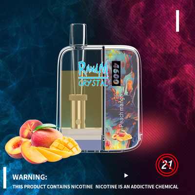 Λεπτό κρύσταλλο 4600 Vape RandM κιβωτίων μίας χρήσης φορητός ψεκαστήρας ασφαλίστρου ριπών 10ML