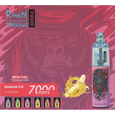 Λιπαρή γεύση Fumot RandM Mesh Coil Tornado Vape 7000 Puffs Ρύθμιση αέρα