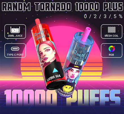 Ανεμοστρόβιλος 10000 RandM ριπές συν το μίας χρήσης λοβό 14 συσκευών τσιγάρων Ε γεύσεις