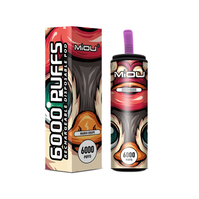 650ml μίας χρήσης Vape Miou 6000 ριπές στο απόθεμα