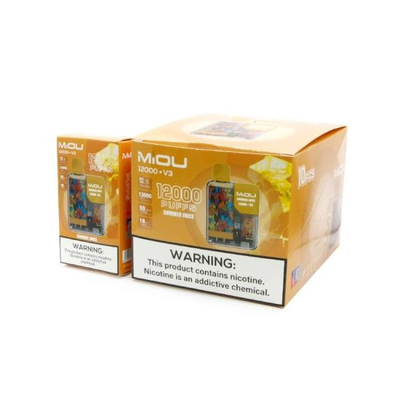 Ζεστή πώληση Miou V3 20 γεύσεις Disposable Vape Display Screen 12000 Puffs Νικοτίνη E Cig Vape