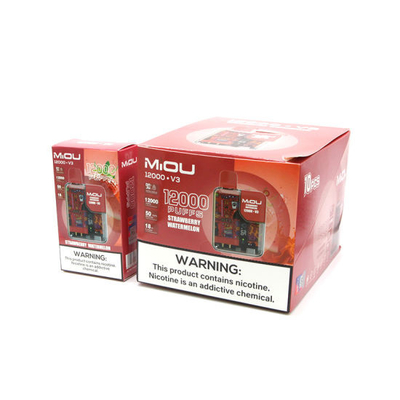 Ζεστή πώληση Miou V3 20 γεύσεις Disposable Vape Display Screen 12000 Puffs Νικοτίνη E Cig Vape