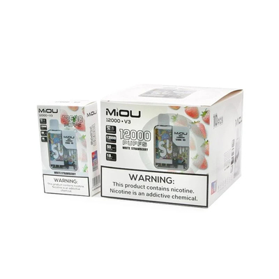 Ζεστή πώληση Miou V3 20 γεύσεις Disposable Vape Display Screen 12000 Puffs Νικοτίνη E Cig Vape
