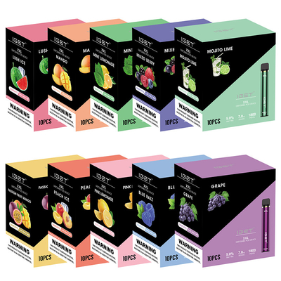 Οι δημοφιλείς γεύσεις 7ml μίας χρήσης Iget Vape 1800 φρούτων ξεφυσούν τη μάνδρα τσιγάρων Iget Xxl Ε