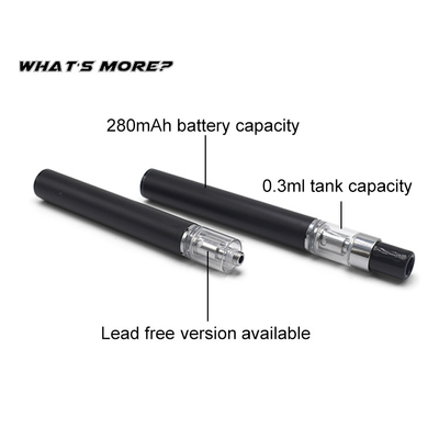 Η κορυφή που γεμίζει το μίνι cbd μπαταριών 0.3ml 280mah vape περιφράζει τη μίας χρήσης κενή μάνδρα πετρελαίου cbd D7
