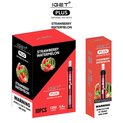 Μίας χρήσης ηλεκτρονική μάνδρα 1200 ριπές 4.8ml Iget τσιγάρων εξαιρετικής ποιότητας συν μίας χρήσης Vape