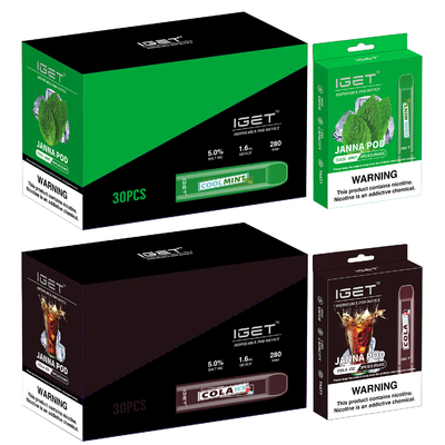 μίας χρήσης JANNA Vape μάνδρα 450 280mah Watermelom IGET Vape ριπές
