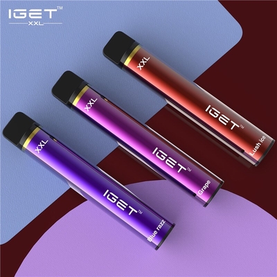 Αυθεντικό Iget 1800 φορητός λοβός Vape, καπνίζοντας μάνδρα ριπών ψεκαστήρων 7ml XXL