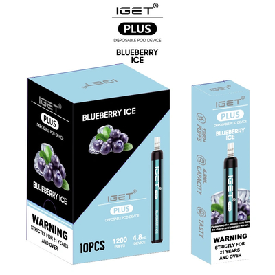 μίας χρήσης μίνι Ε τσιγάρο 1200 ριπές 4.8ml 650mAh IGET Vape