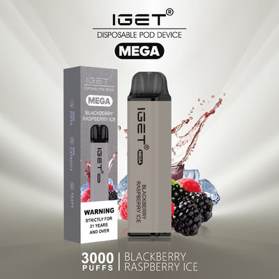 ΜΕΓΑ Iget 3000 χρωματισμένος ριπή καπνός Vape, ηλεκτρονικά τσιγάρα ατμού συνήθειας
