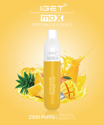 2300 μίας χρήσης φορητός λοβών ριπών 8.0ml IGET Vape που χρωματίζεται
