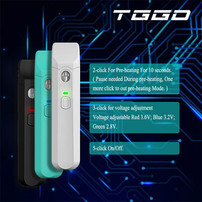 Η μίας χρήσης Vape μάνδρα cOem 1ml 270mAh CBD προθερμαίνει τη διευθετήσιμη τάση