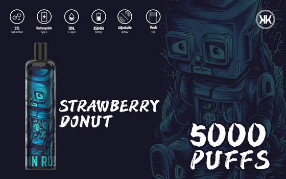 12 γεύσεων EPOD μίας χρήσης Vape 5% doughnut φραουλών πούρων νικοτίνης ηλεκτρονικό
