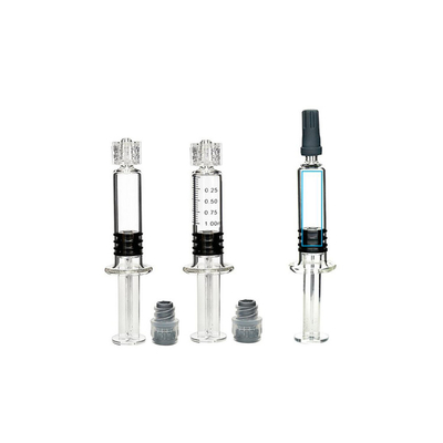 Σύριγγα γυαλιού πετρελαίου CBD THC DELTA8, σύριγγα 1ml κλειδαριών IPlayecigs Luer
