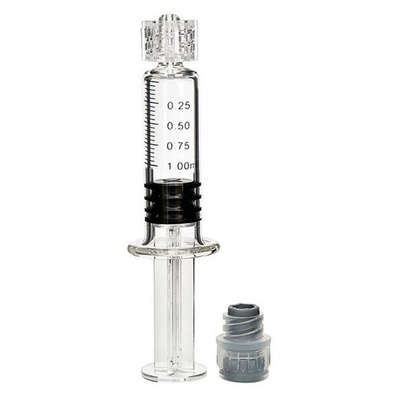 Σύριγγα γυαλιού πετρελαίου CBD THC DELTA8, σύριγγα 1ml κλειδαριών IPlayecigs Luer