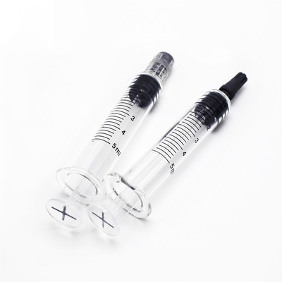 0.5ml 1ml κενή σαφής Thc πετρελαίου γυαλιού άχρηστη έγχυση κλειδαριών Luer συρίγγων μίας χρήσης