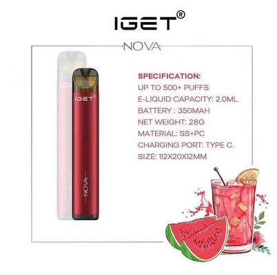 Αρχική Nova 3 IGET Vape IGET εξάρτηση εκκινητών Vape νικοτίνης ειδών 6% στο απόθεμα
