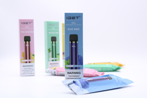 Αρχικό IGET XXL 1800 ξεφυσά τη μίας χρήσης 950mAh εξάρτηση συσκευών λοβών τσιγάρων μπαταριών ηλεκτρονική