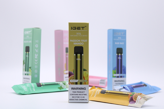 Αρχικό IGET XXL 1800 ξεφυσά τη μίας χρήσης 950mAh εξάρτηση συσκευών λοβών τσιγάρων μπαταριών ηλεκτρονική