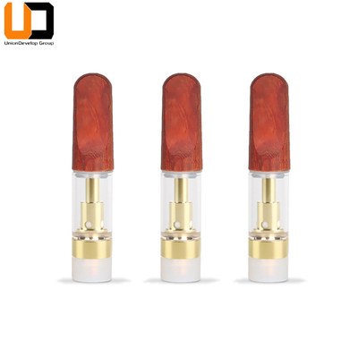 Κεραμικό σπειρών 0.5ml 1ml CBD Vape κασετών λοβών γυαλί ακρών συστημάτων ξύλινο