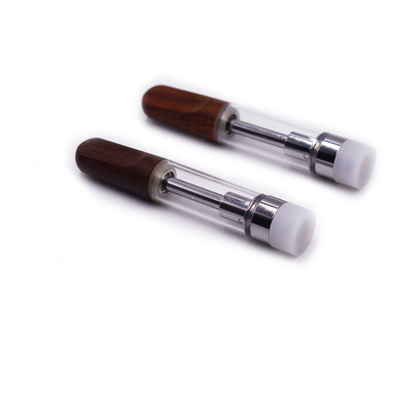 Ξύλινη σπείρα 510 Ceamic συσκευών ακρών CBD Vape λογότυπων cOem κασέτες νημάτων