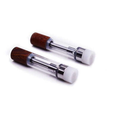 Ξύλινη σπείρα 510 Ceamic συσκευών ακρών CBD Vape λογότυπων cOem κασέτες νημάτων