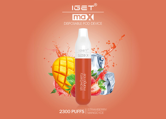 8.0ml IGET MAX 2300 μίας χρήσης ηλεκτρονικό τσιγάρο 16 ριπών χρώματα