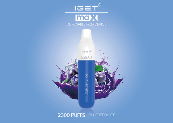 8.0ml IGET MAX 2300 μίας χρήσης ηλεκτρονικό τσιγάρο 16 ριπών χρώματα