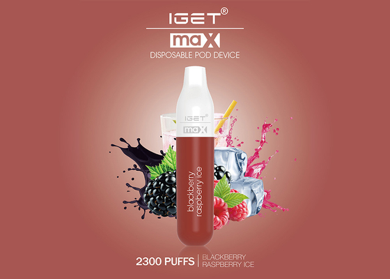 8.0ml IGET MAX 2300 μίας χρήσης ηλεκτρονικό τσιγάρο 16 ριπών χρώματα