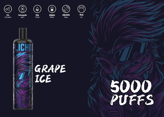 Τύπος Γ EPOD μίας χρήσης Vape 12 γεύσεις Ε Ciagrette 5000 ριπών