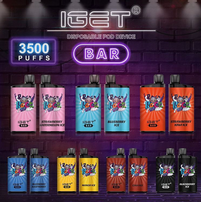 Φραγμός μίας χρήσης Vape 3500 Iget νικοτίνη ριπών με 20 γεύσεις 100% αρχικές