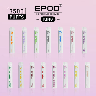 Μίας χρήσης βασιλιάς 3500 Epod συσκευών Vape γεύσης πάγου φραουλών ριπές