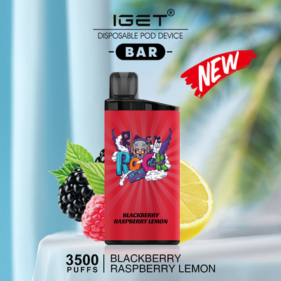 Γνήσιος φραγμός 3500 Iget ριπών 12ml 5% ΝΈΕΣ ΓΕΎΣΕΙΣ συσκευών νικοτίνης μίας χρήσης