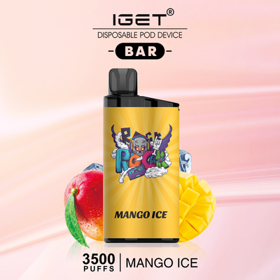 1500mAh μίας χρήσης ΦΡΑΓΜΌΣ 3500 Vape IGET μπαταριών ριπές 25 γεύσεις διαθέσιμες
