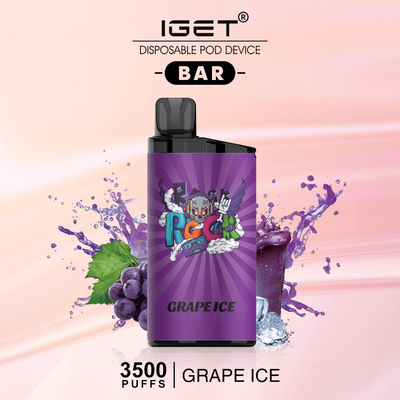 1500mAh μίας χρήσης ΦΡΑΓΜΌΣ 3500 Vape IGET μπαταριών ριπές 25 γεύσεις διαθέσιμες